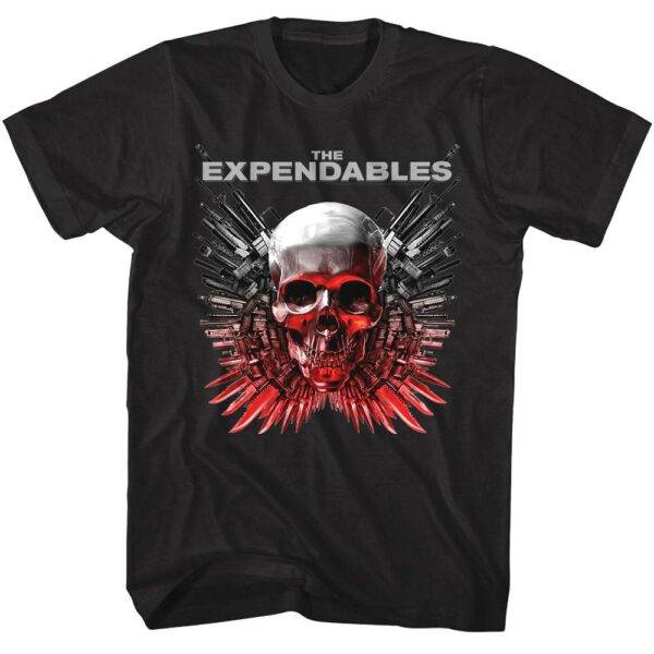 Expendables Skull and Guns Logo T-Shirt