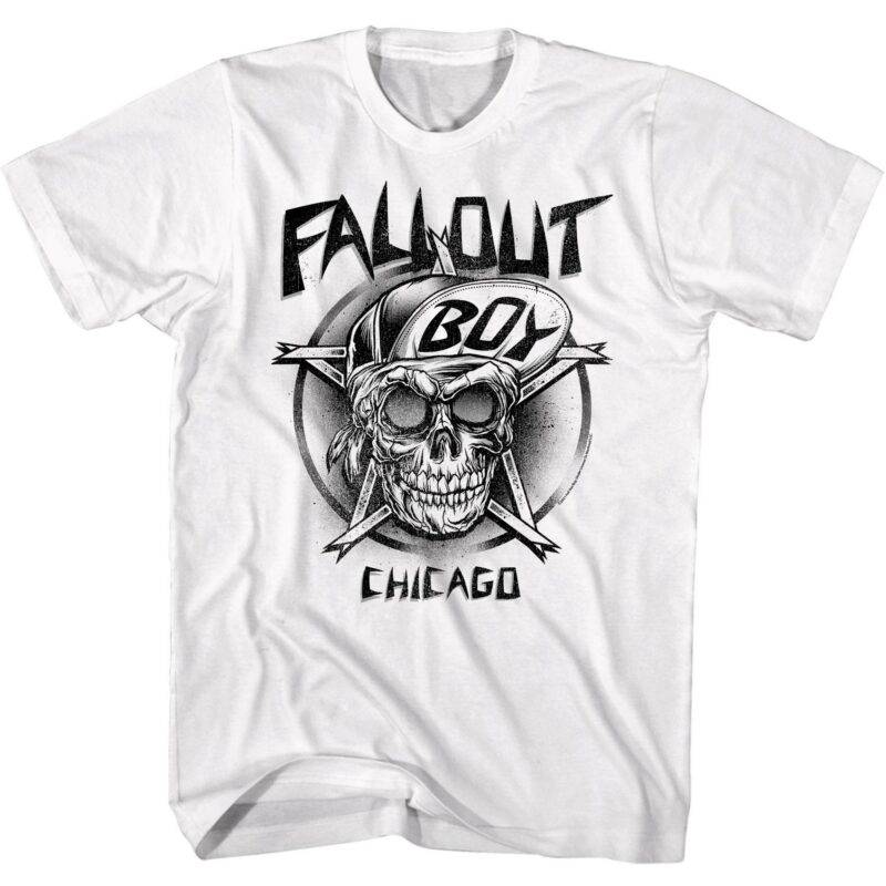 Fall Out Boy Chicago Skull Men’s T Shirt