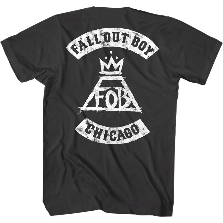 Fall Out Boy FOB Biker Logo Men’s T Shirt
