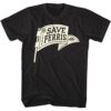 Ferris Bueller’s Day Off SAVE FERRIS Pennant Men’s Black T Shirt