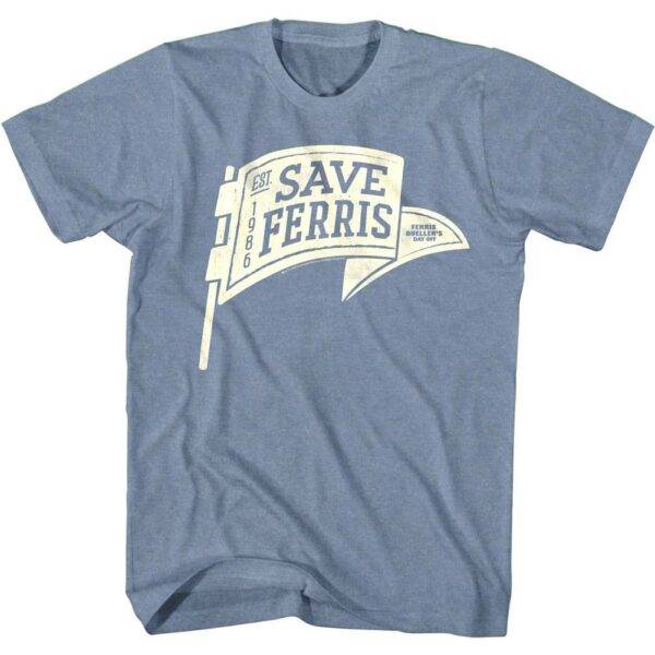 Ferris Bueller’s Day Off Save Ferris Pennant Men’s T Shirt