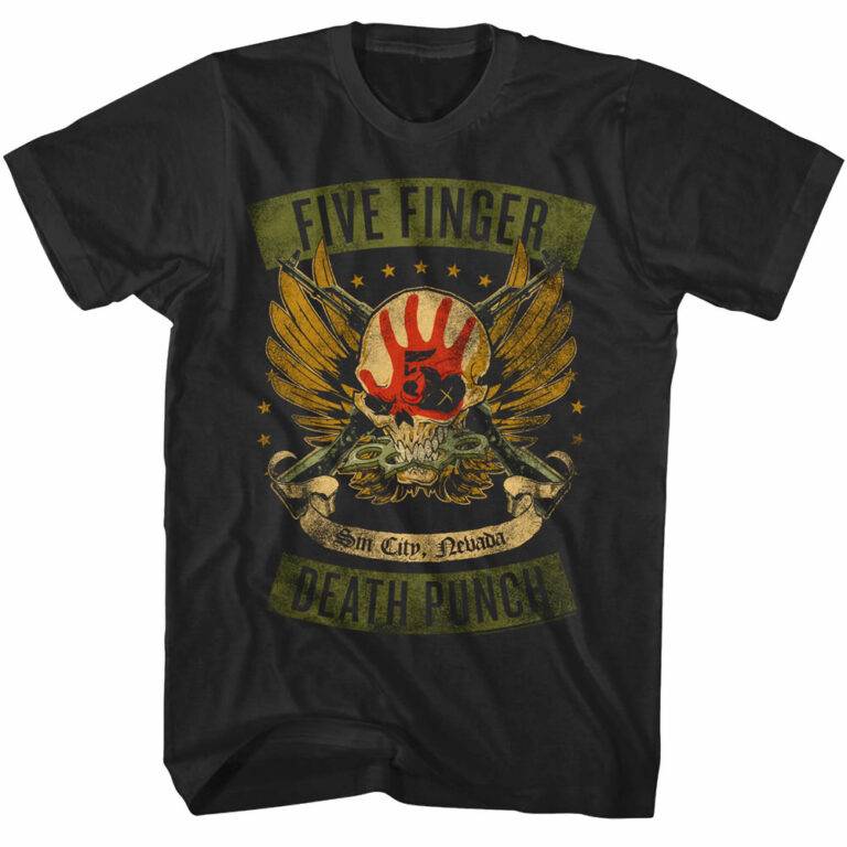 Five Finger Death Punch Sin City Nevada Men’s T Shirt