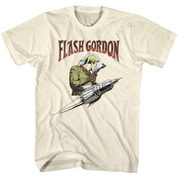 Flash Gordon Space Rocket Men’s T Shirt