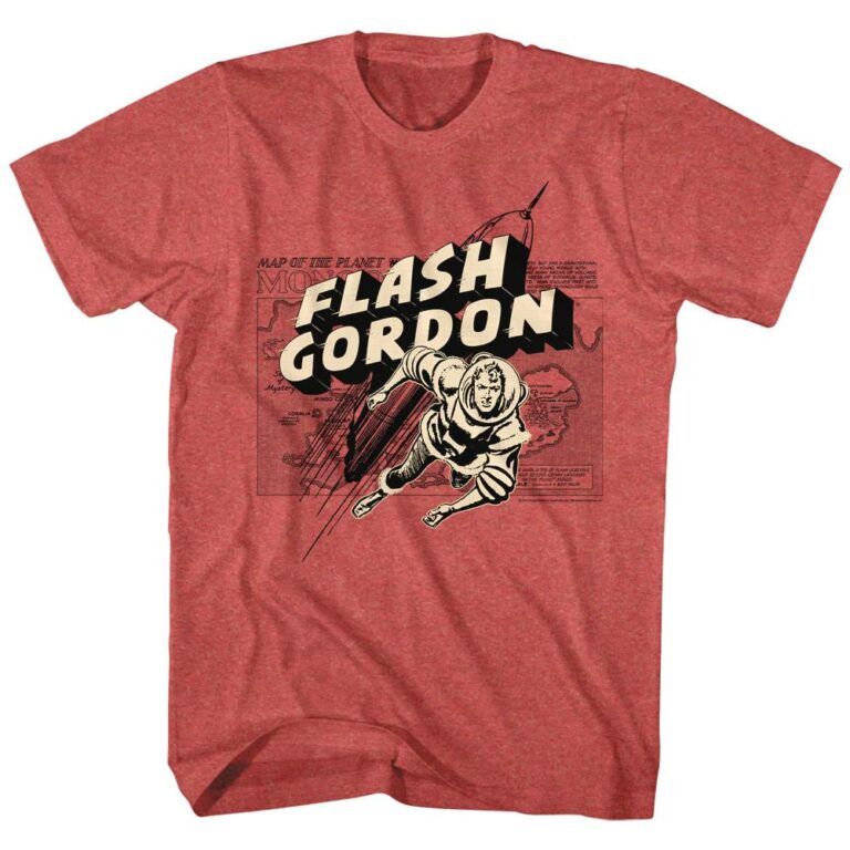 Flash Gordon Map of Mongo Men’s T Shirt