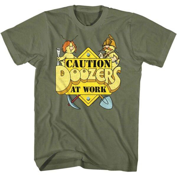 Fraggle Rock Caution Doozers At Work Men’s T Shirt