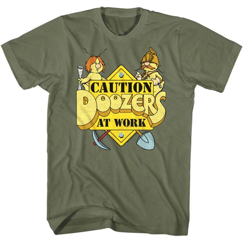 Fraggle Rock Caution Doozers At Work Men’s T Shirt