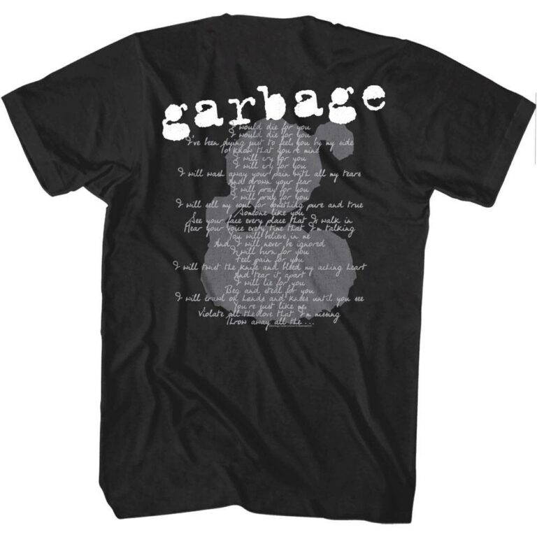 Garbage #1 Crush Song Lyrics Men’s T Shirt