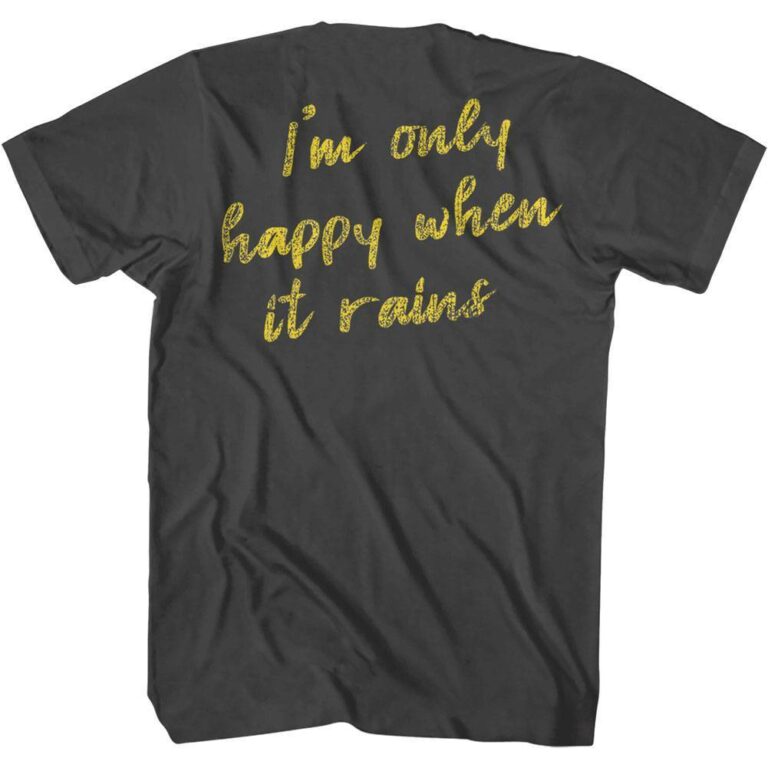 Garbage Happy When It Rains Men's T Shirt - Image 4