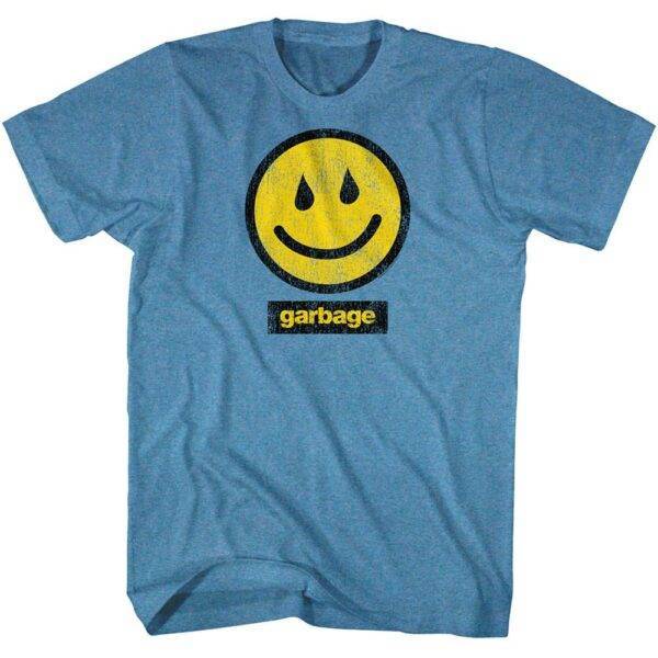 Garbage Feeling Blue Smiley Men’s T Shirt