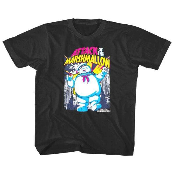 Ghostbusters Attack of the Marshmallow Man Kids T Shirt