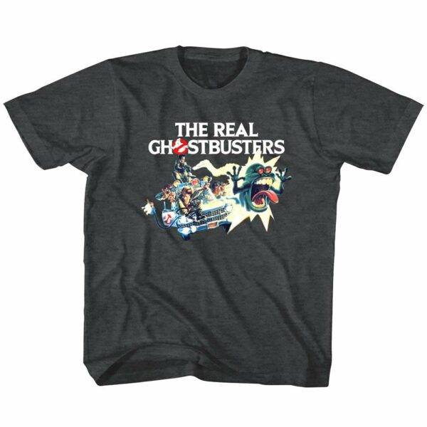 Ghostbusters Slimer Car Chase Kids T Shirt