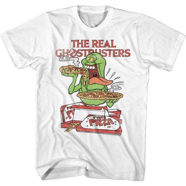 Ghostbusters Slimer & Pizza Men's T Shirt