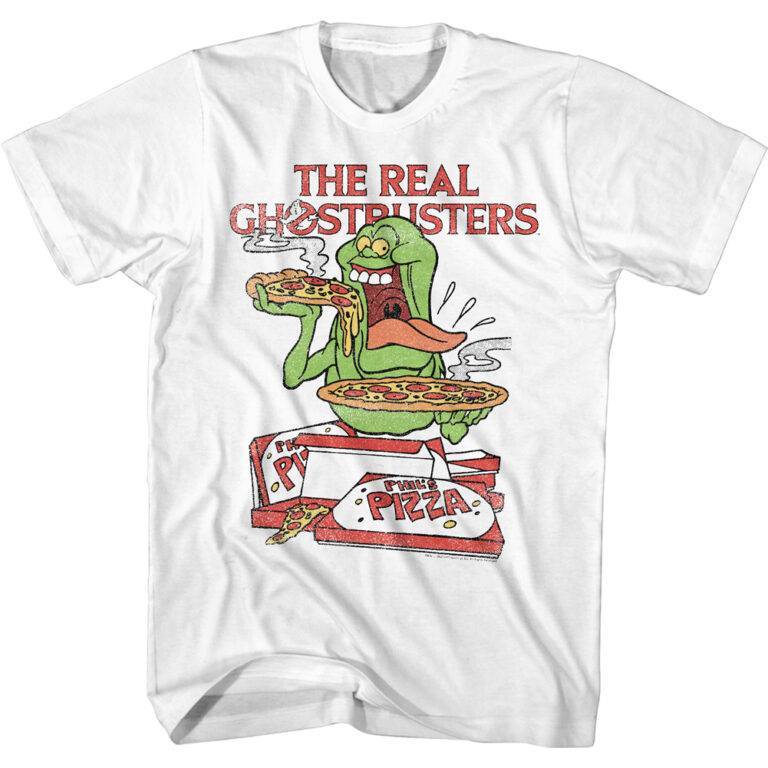 Ghostbusters Slimer & Pizza Men's T Shirt