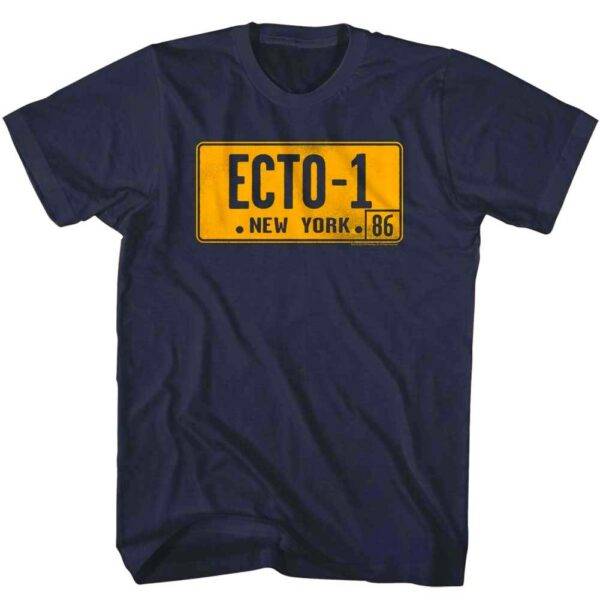 Ghostbusters ECTO-1 License Plate Men’s T Shirt