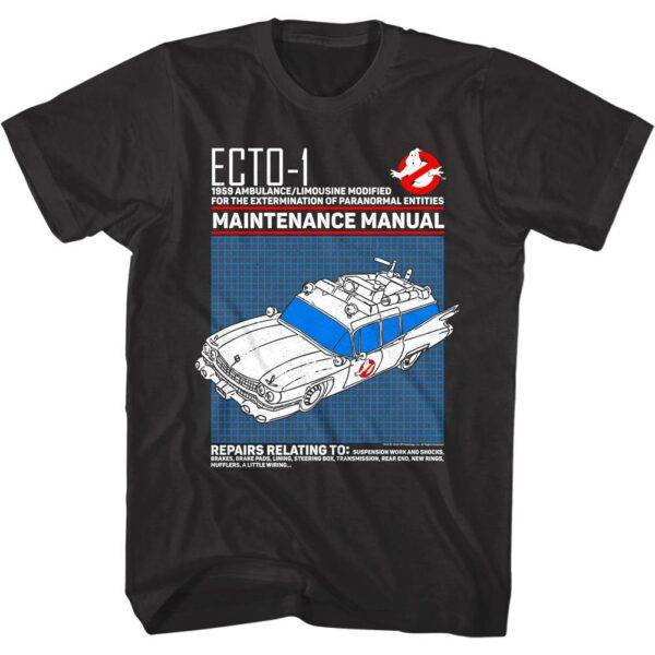 Ghostbusters ECTO-1 Manual Men’s T Shirt