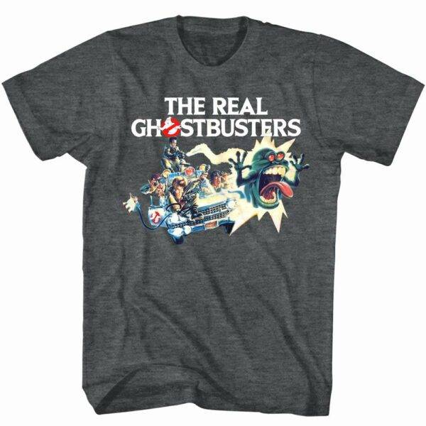 Ghostbusters Slimer Car Chase Men’s T Shirt