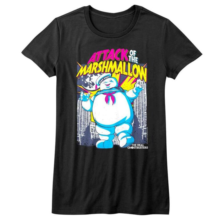 Ghostbusters Attack of the Marshmallow Man Women’s T Shirt