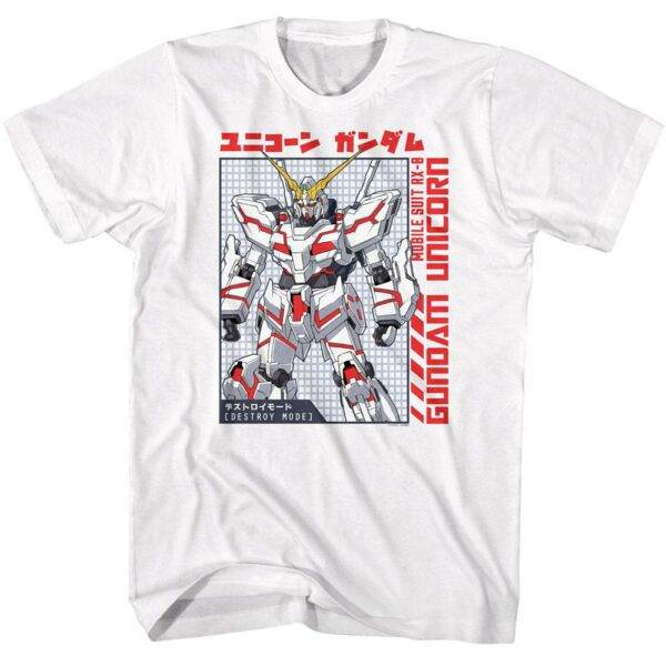 Gundam Unicorn Destroy Mode Men’s T Shirt