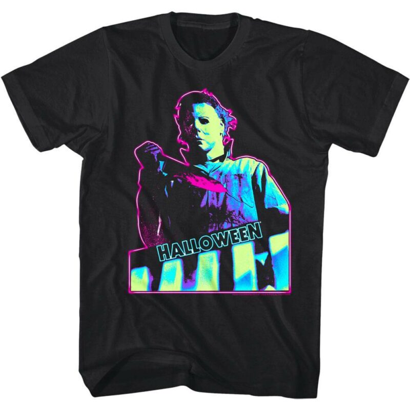 Halloween Neon Michael Myers Men’s T Shirt