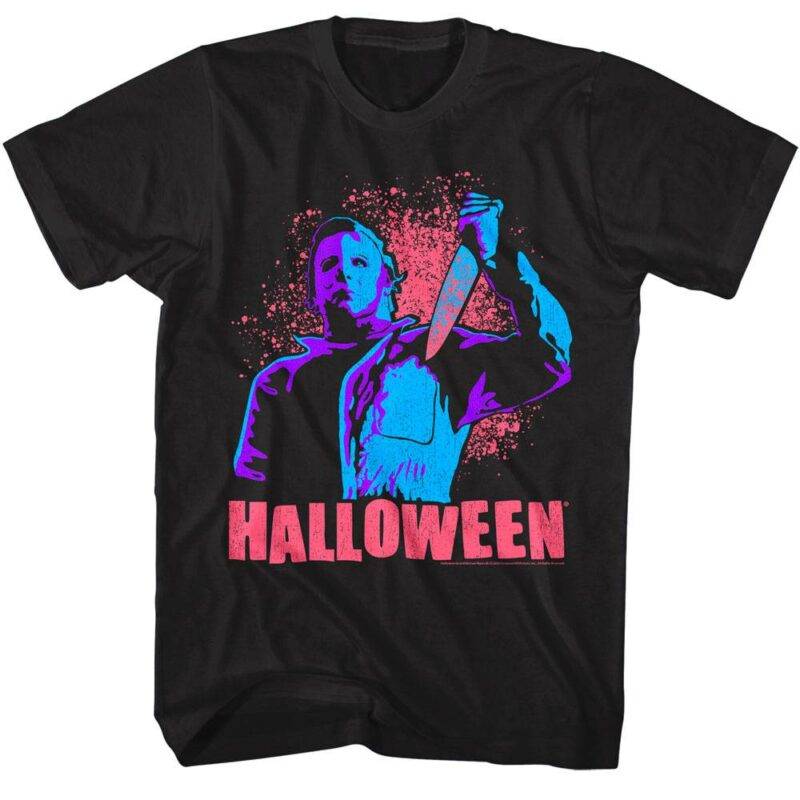 Halloween Blacklight Blood Spatter Men’s T Shirt