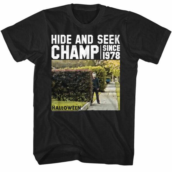 Halloween Hide & Seek Champ Bushes Men’s T Shirt