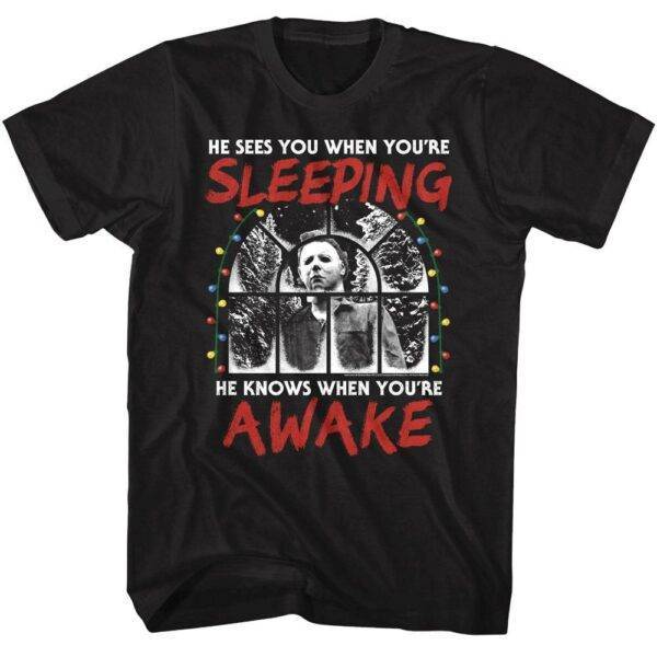 Halloween He Sees You When You’re Sleeping Men’s T Shirt