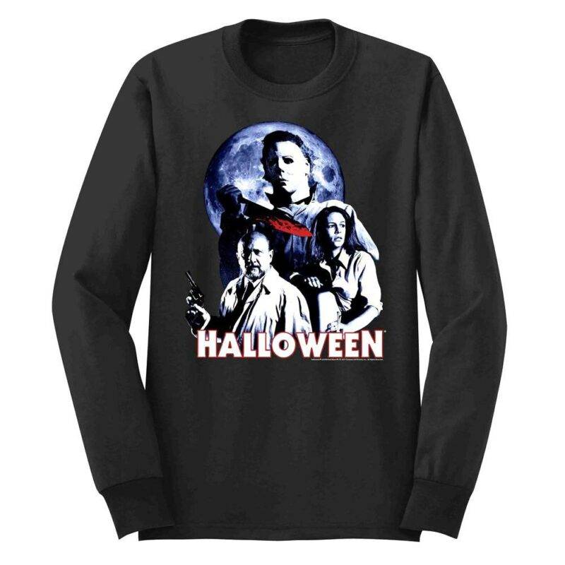 Halloween Full Moon Ensemble Men’s Long Sleeve T Shirt