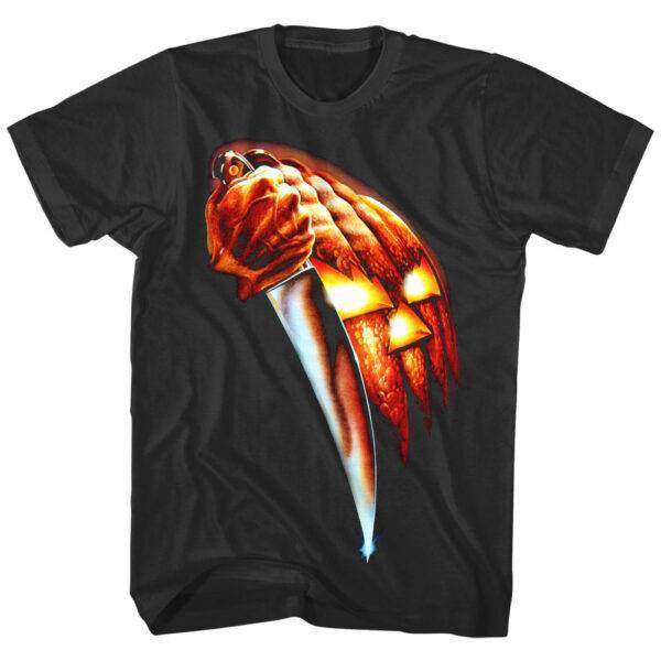Halloween Pumpkin Knife Men’s T Shirt