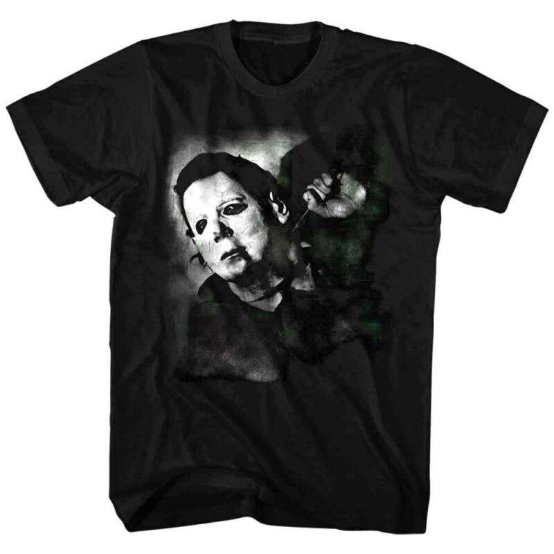 Halloween Michael Myers Needle Cracked Men’s T Shirt