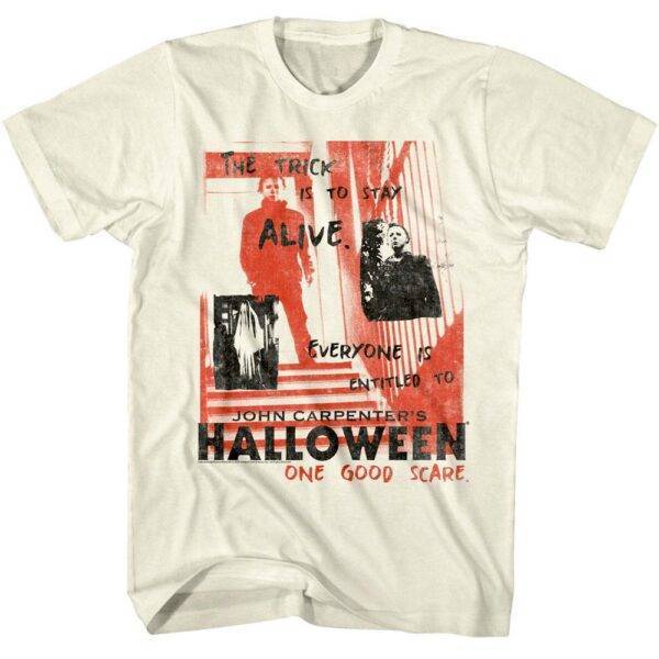 Halloween One Good Scare Note Men’s T Shirt