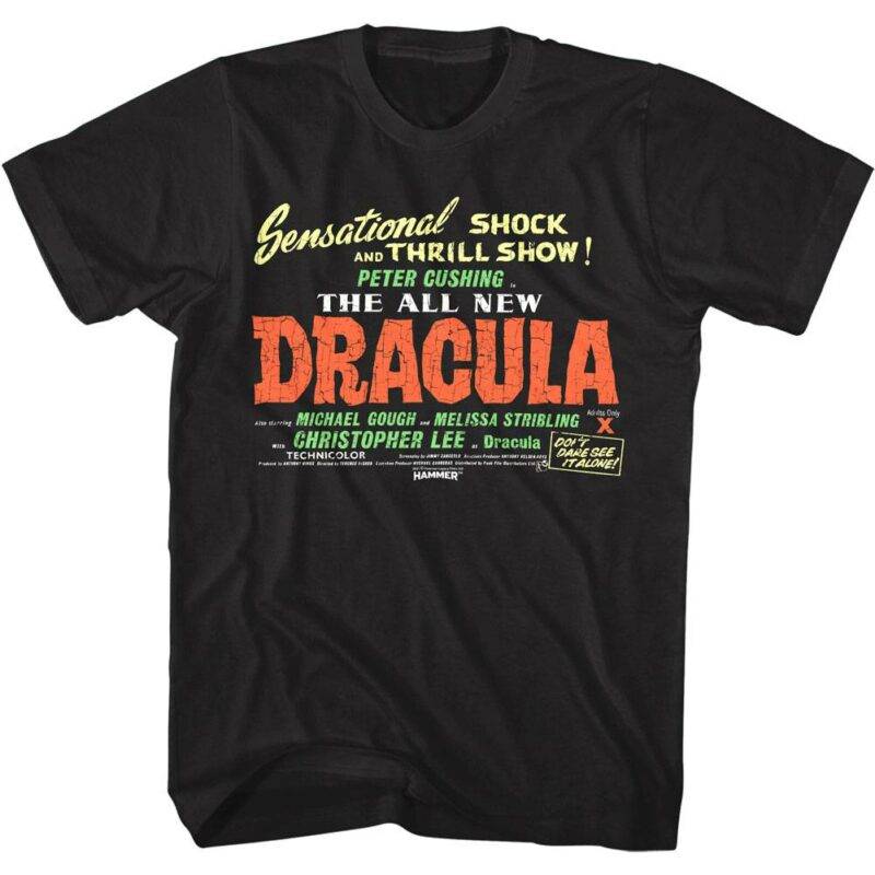 Dracula Sensational Shock & Thrill Show Men’s T Shirt