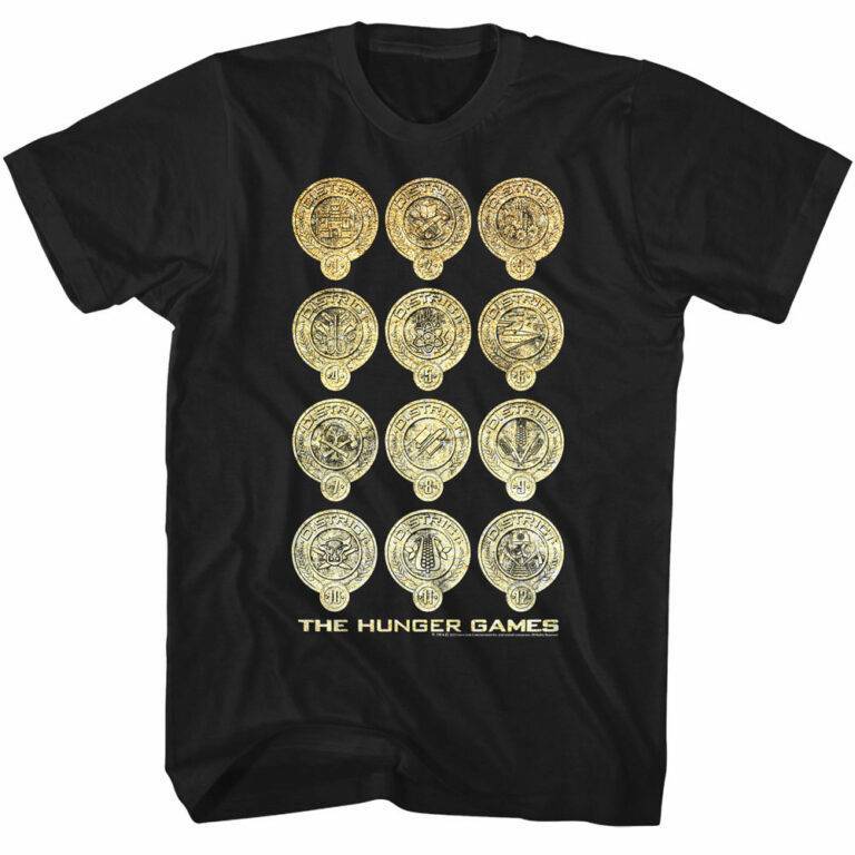 Hunger Games Gold District Badges Men’s T Shirt