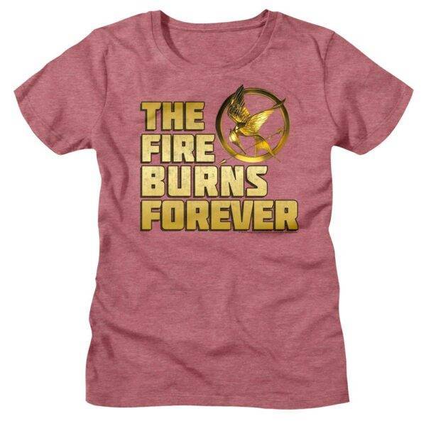 Hunger Games The Fire Burns Forever Women’s T Shirt