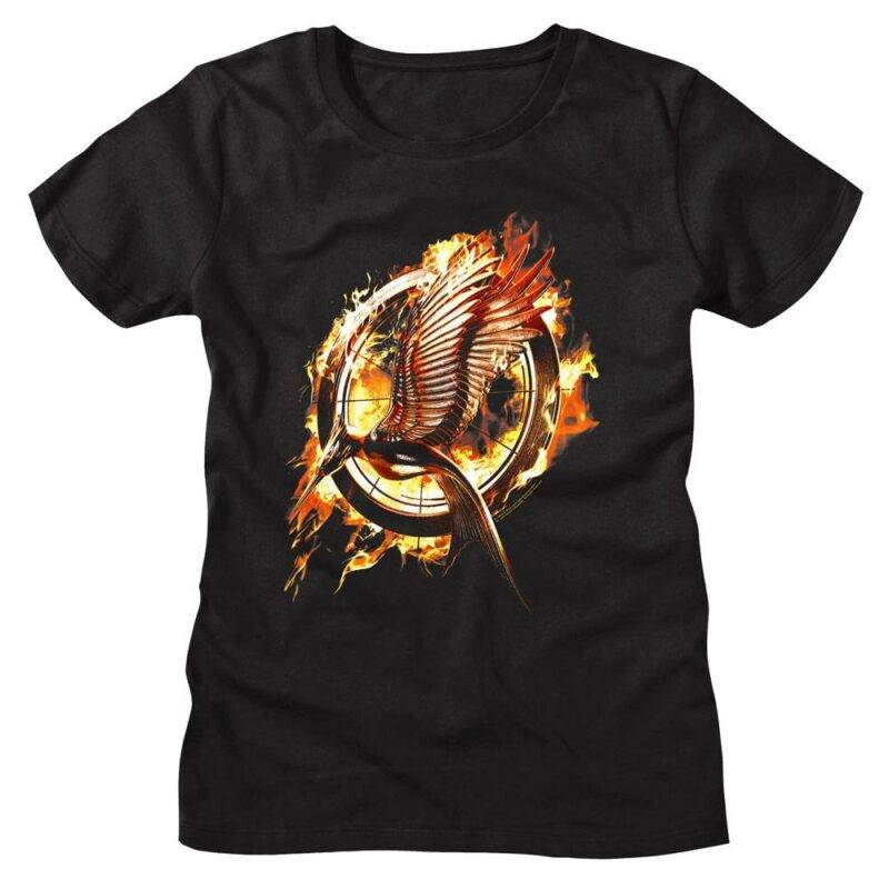 Hunger Games Catching Fire Mockingjay Logo Women’s T Shirt