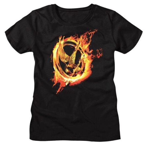 Hunger Games Flaming Mockingjay Women’s T Shirt