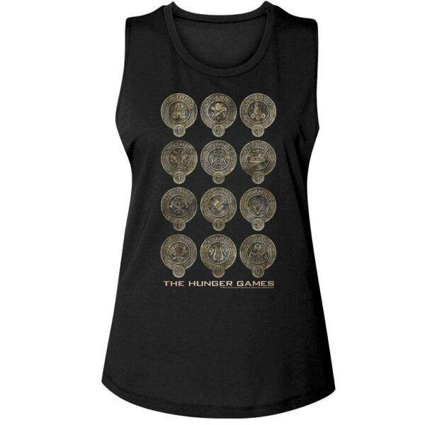 Hunger Games District Badges Women’s Tank