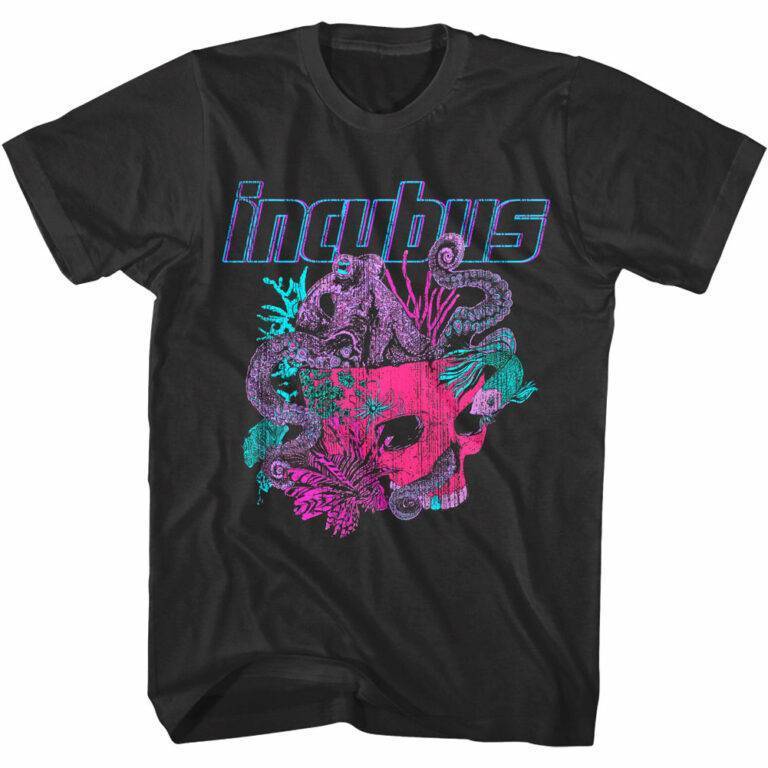 Incubus Octopus Skull Logo Men’s T Shirt