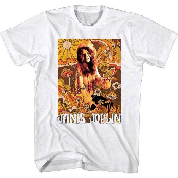 Janis Joplin Flower Power Men’s T Shirt