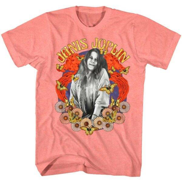 Janis Joplin Butterflies & Daisies Men’s T Shirt