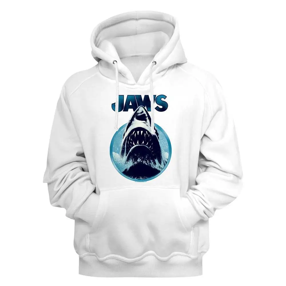 Jaws Great White Shark Hole Hoodie, Graphic Horror Movie Tees