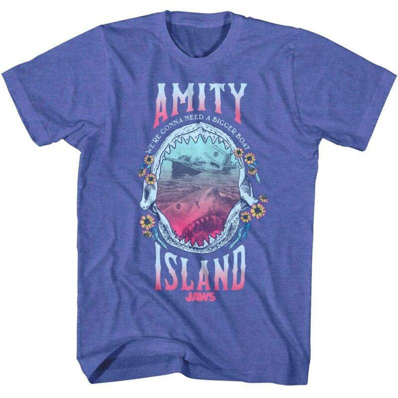 Jaws Amity Island Flowers Men's T Shirt