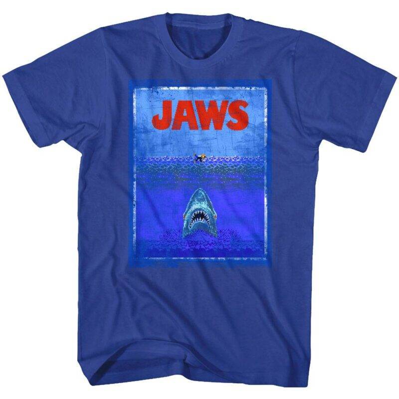 Jaws 8Bit Shark Terror Men’s T Shirt