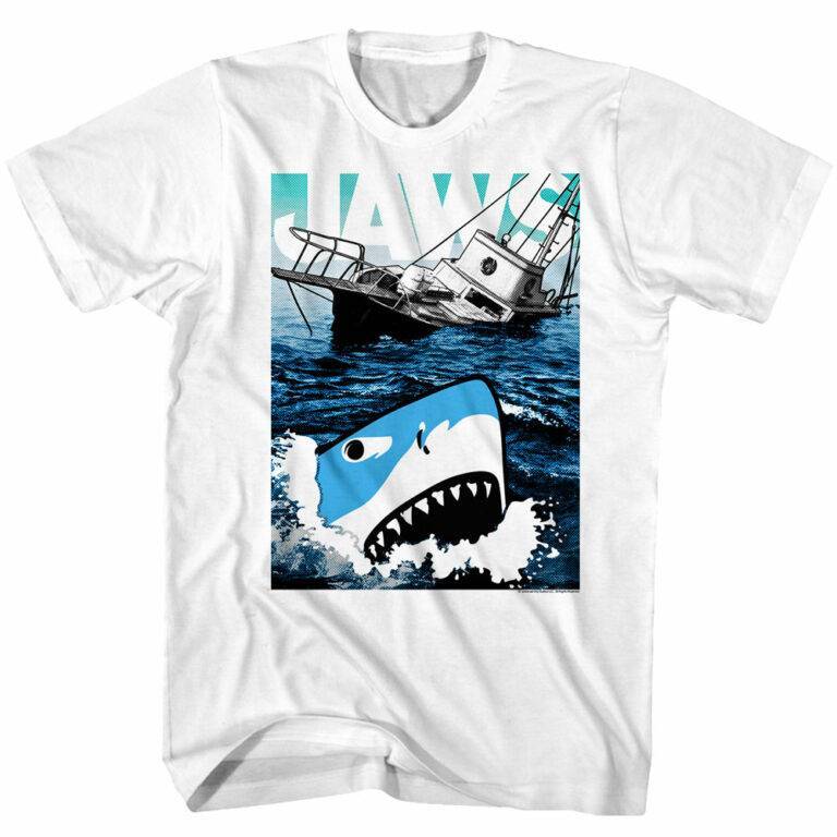 Jaws Cartoon Shark Attack T Shirt