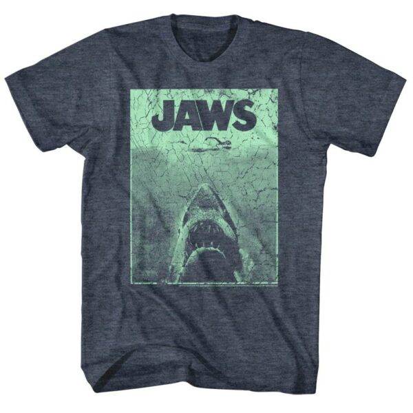 Jaws Vintage Green Movie Poster Men’s T Shirt