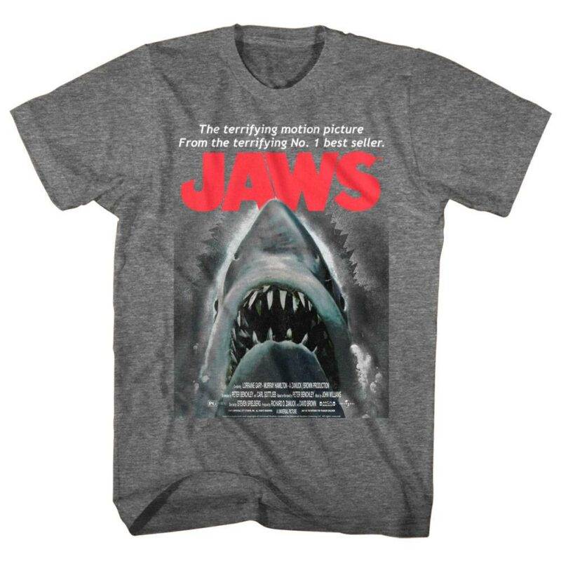 Jaws Terrifying Motion Picture Men’s T Shirt