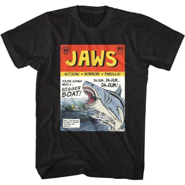 Jaws Comic Book T-Shirt
