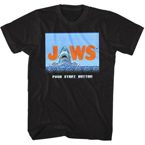 Jaws 8Bit Pixel Video Game Men’s T Shirt