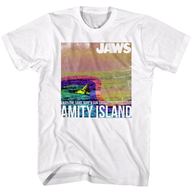 Jaws Amity Island Enjoy the Sand Men’s T Shirt