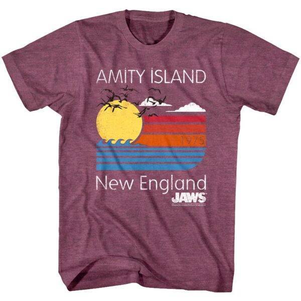 Jaws Amity Island New England 75 T-Shirt