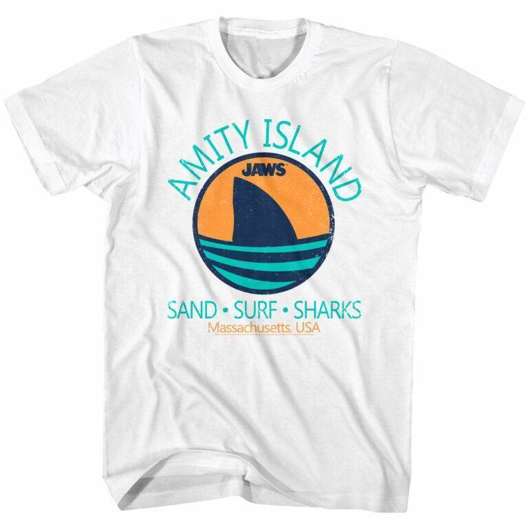 Jaws Amity Island Massachusetts USA T-Shirt